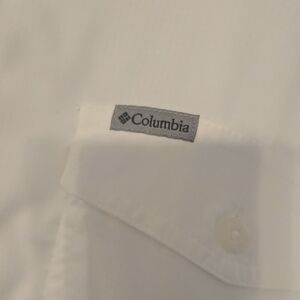Columbia Men's Crisp White Button Down Shirt
